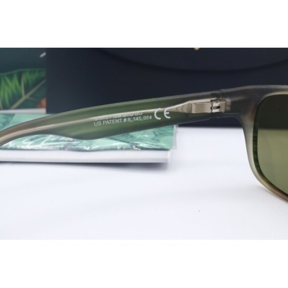 Maui Jim Mixed Plate MJ 721-15MR Woodgrain Square Sunglasses Green polarized - Picture 4 of 6